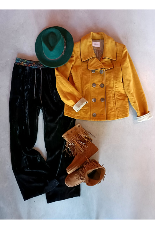 Velours Blazer - Ochre