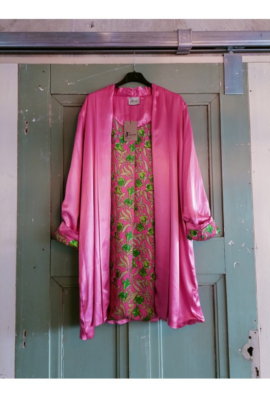 Johanna Paris - Fuchsia Satin Blouson