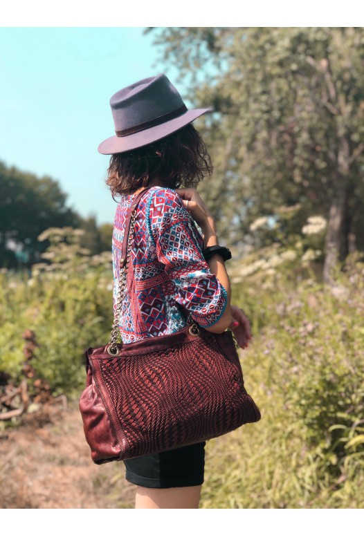 Shopping bag with weave - "Edera" 