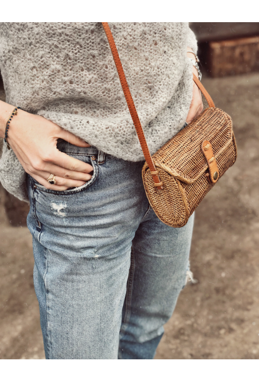 Straw crossbody - '"Lora"