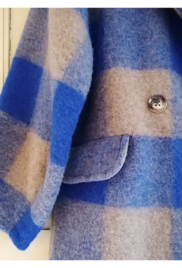 Johanna Paris - Coat Blue Check