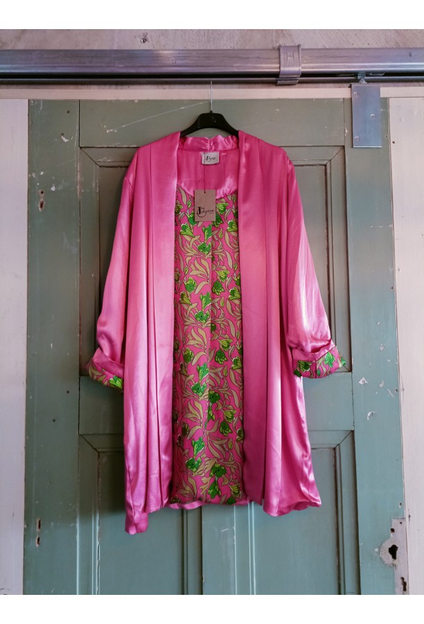 Johanna Paris - Fuchsia Satin Blouson