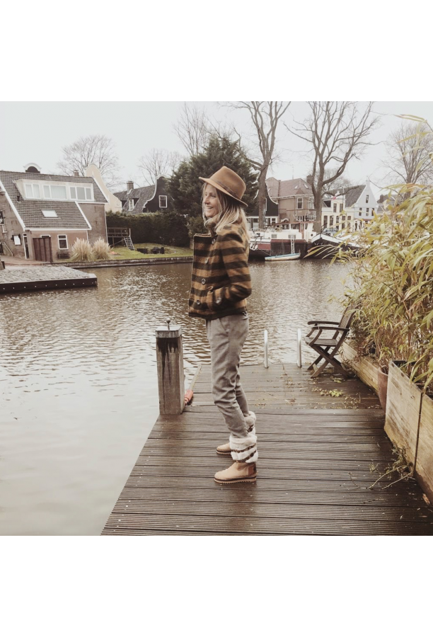 Wool Jacket Short - Green & Yellow