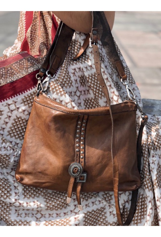 Medium pochette cognac - "Grosseto" 