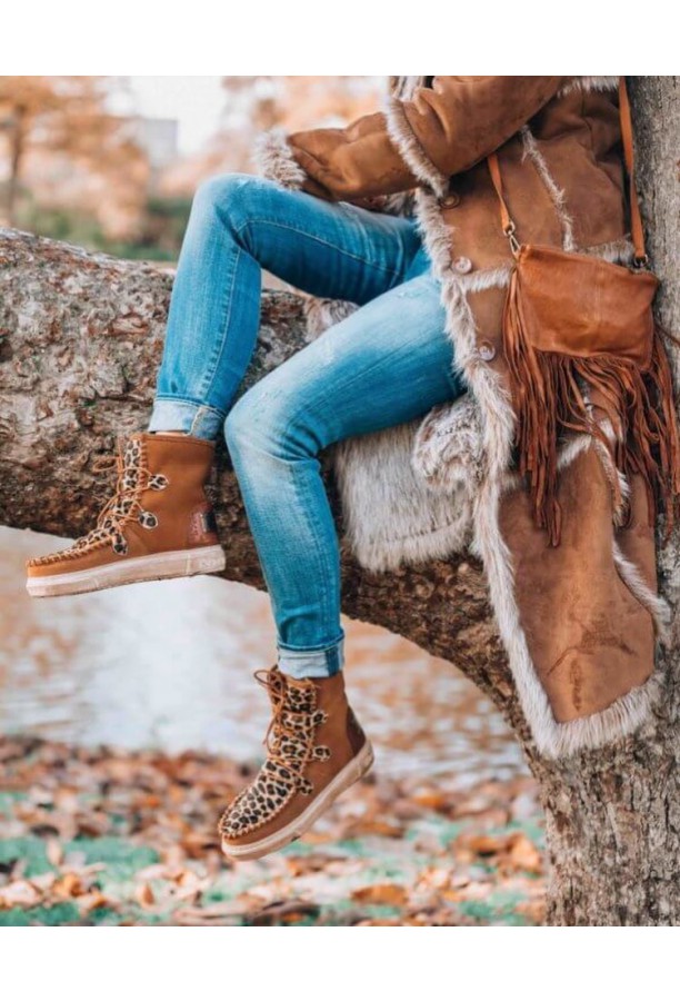 Ymiz Leopard Cognac (sheepskin)