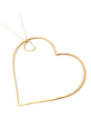 Two hearted necklace - Gold 