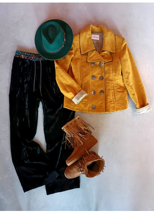 Johanna Paris - Black Velours Pant