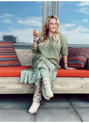 Johanna Paris - Animal Skirt Green