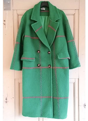 Johanna Paris - Coat 2-Tone Check Green