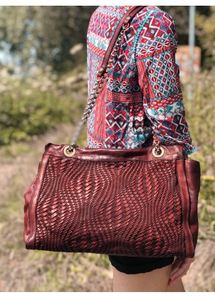 Shopping bag with weave - "Edera" 