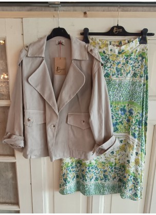 Johanna Paris - Green Flower Skirt