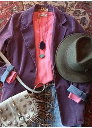 Agate Necklace - Dark Blue  