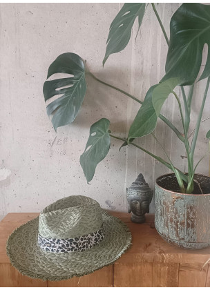 Straw Hat Animal Green