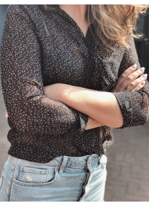 Mini Orange Bow Blouse